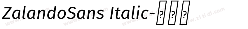 ZalandoSans Italic字体转换